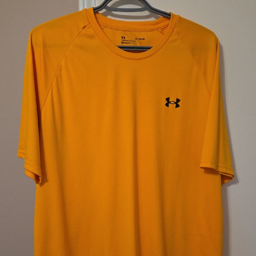 Under Armour Orange Short Sleeve Tee Athletic Performance